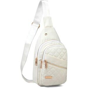 👑Women's Beige Nylon Adjustable Straps Sports Hiking Classic Crossbody Bag